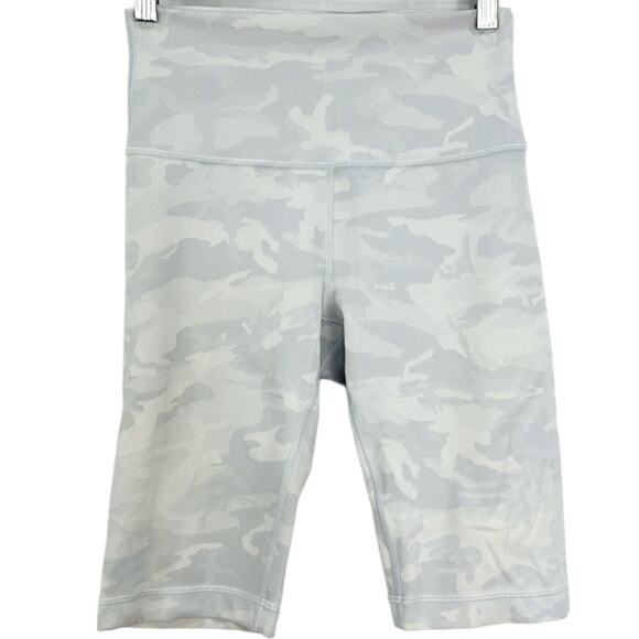 Lululemon Wunder Under 10" Ribbed Incognito Camo White Bike Shorts – Size 6 - Picture 2 of 5